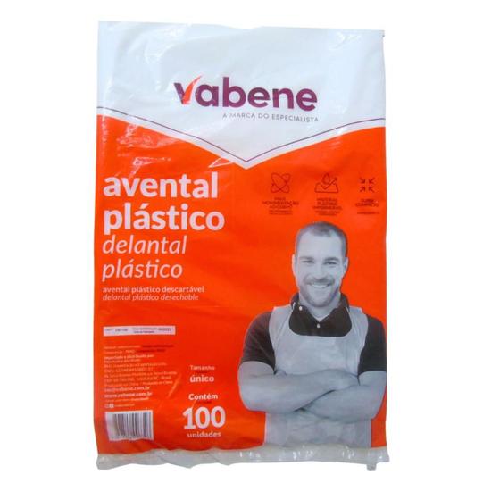 Imagem de Avental Plástico Vabene Descartável Tam:único C/100