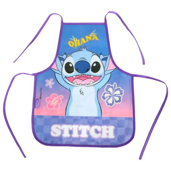 Imagem de  Avental Stitch Infantil Escolar Estampado Para Pintar