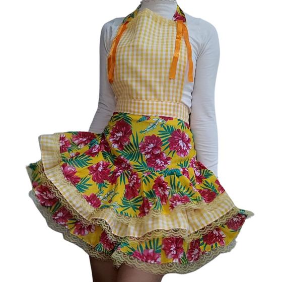 Imagem de Avental/vestido festa junina adulto tamanho único