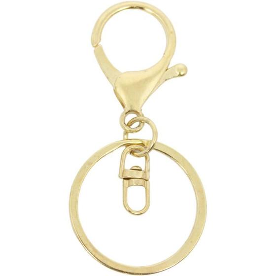 Imagem de Aviamento Fecho Lagosta com Argola Dourado - Pacote com 10 Unidades