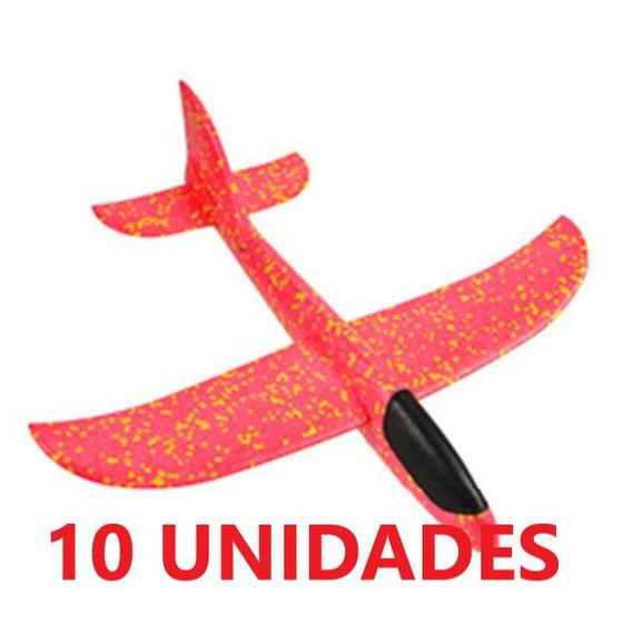 Imagem de Avião Aviãozinho Aeromodelo Planador Espuma (10 uni)VERMELHO