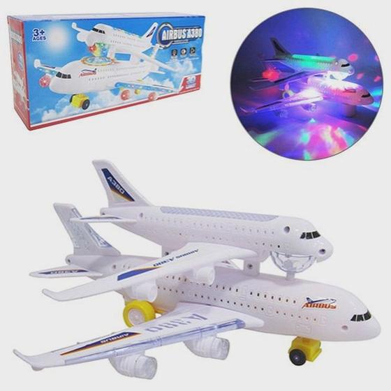 Imagem de Aviao Bate e Volta 3d Light Airbus A380 Duplo com Som e Luz e muito divertido.