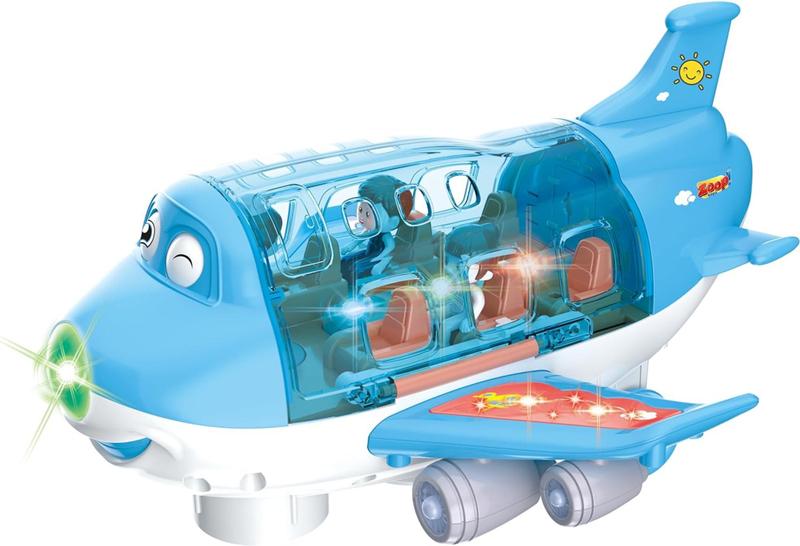 Imagem de Avião Bate e Volta com Luz e Som Azul ZP01117 - Zoop Toys