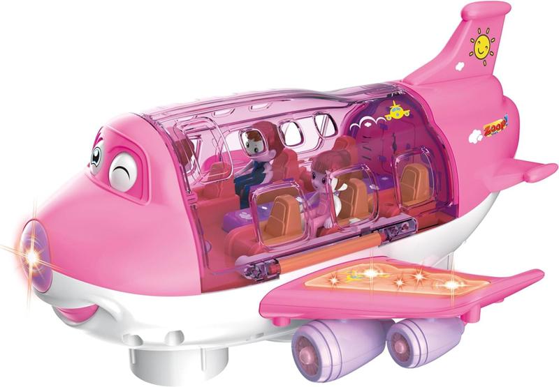 Imagem de Avião Bate e Volta com Luz e Som Rosa ZP01116 - Zoop Toys