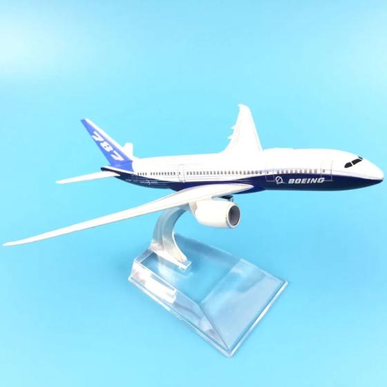 Imagem de Avião de Brinquedo Coleção Miniatura Metal Boeing B787 Pronta entrega