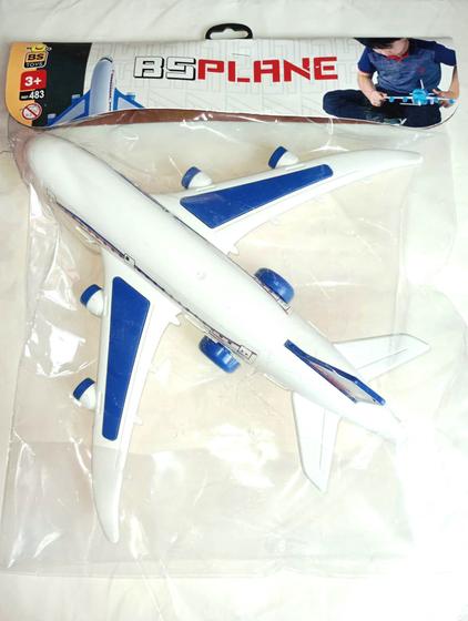 Imagem de Avião de plástico Brinquedo Infantil 30cm - Bs Toys