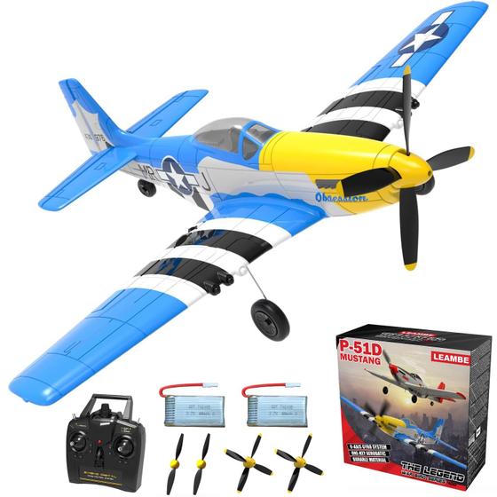 Imagem de Avião RC LEAMBE P51 Mustang 4CH com sistema de estabilização Xpilot