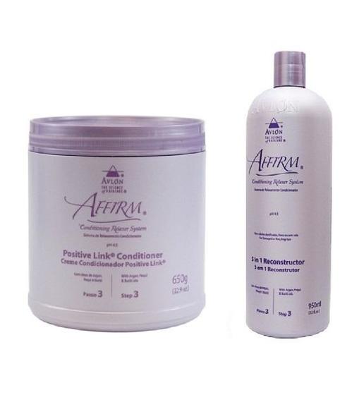 Imagem de Avlon Affirm 5 In 1 Reconstrutor 475ml + Avlon Affirm Positive Link Condicionador 650g
