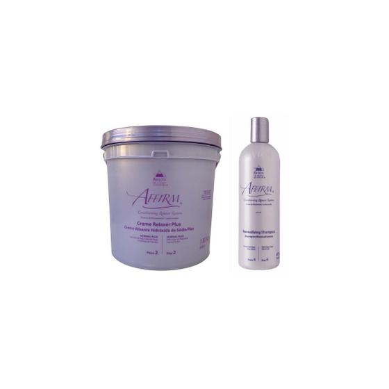Imagem de Avlon Kit Relax Sódio Normal Plus 1,8kg + Normalizing Shampoo 475ml  peq.
