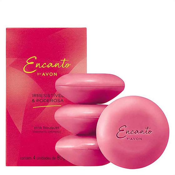 Imagem de AVON ENCANTO IRRESISTIVEL E PODEROSA SABONETE CREMOSO 4X80g