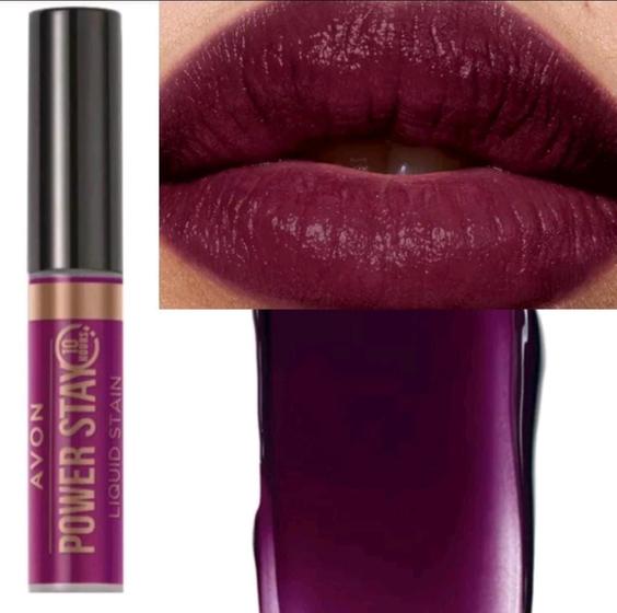 Avon Lip Tint Batom Power Stay Malva Marcante 3ml Lip Tint