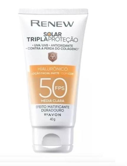 Imagem de Avon Protetor Solar Facial Renew FPS50 com Cor - 40g