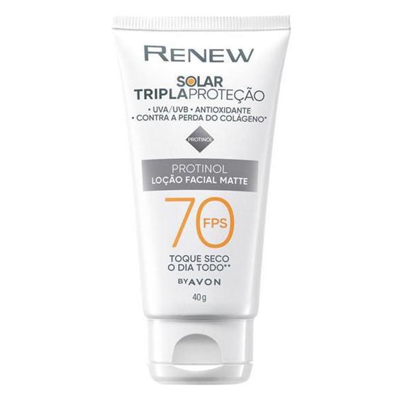 Imagem de Avon Protetor Solar Facial Renew Tripla Proteção FPS70 - 40g