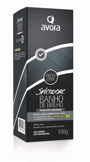 Imagem de Avora Splendore Banho Brilho Tonalizante Preto Onix - 100G