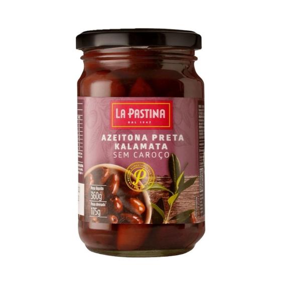 Imagem de Azeitona Preta Inteira Sem Caroço La Pastina Kalamata 175g