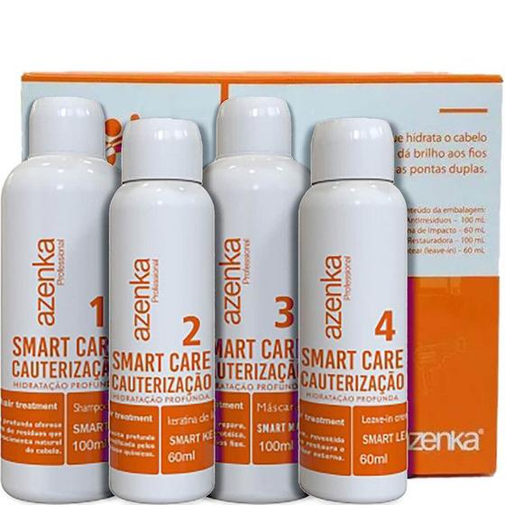 Imagem de Azenka Smart Care Cauterização - Kit de Tratamento Reposição de Queratina (4 Produtos)