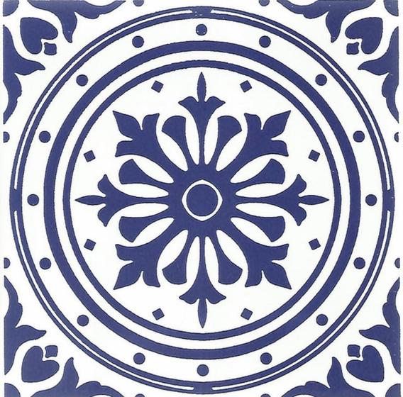 Imagem de Azulejos Colonial Português de porcelana decorativos kit com 12 peças 