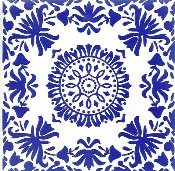 Imagem de Azulejos Colonial Português em porcelana decorativo kit com 12 peças 