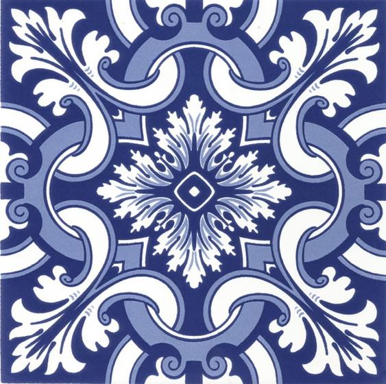Imagem de Azulejos Colonial Português Porto kit com 12 peças 