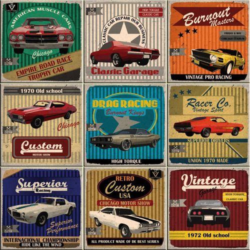 Azulejos Decorativos Muscle Car V8 Kit 9 Peças 15x15cm. Menor preço em Azulejos Decorativos Muscle Car V8 Kit 9 Peças 15x15cm.