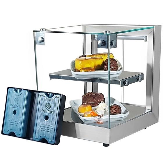 Imagem de B-VFD32 - Vitrine fria Beta 32cm Prata Dupla com 6 Gelo-X - Bivolt - Omega