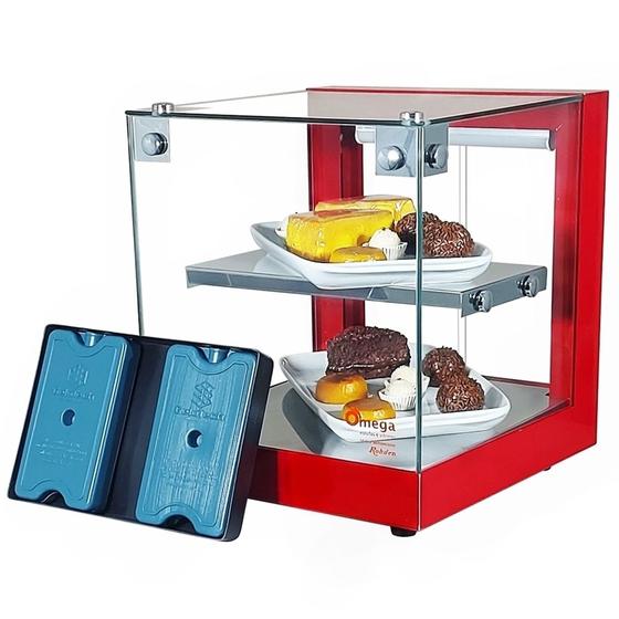 Imagem de B-VFD32 - Vitrine fria Beta 32cm Vermelha Dupla com 6 Gelo-X - Bivolt - Omega