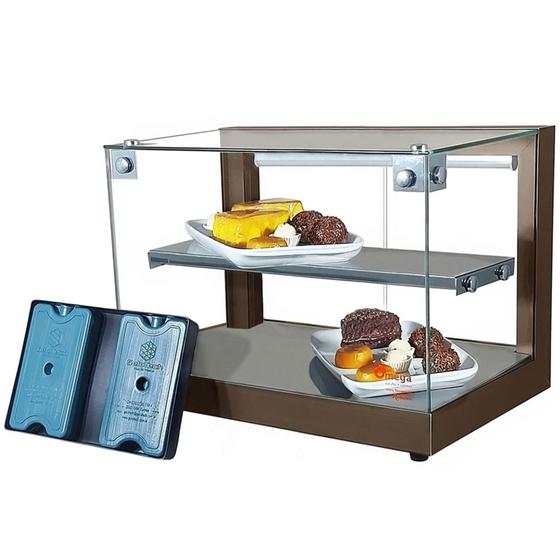 Imagem de B-VFD47 - Vitrine fria Beta 47cm Dupla com 8 Gelo-X Café Bivolt - Omega