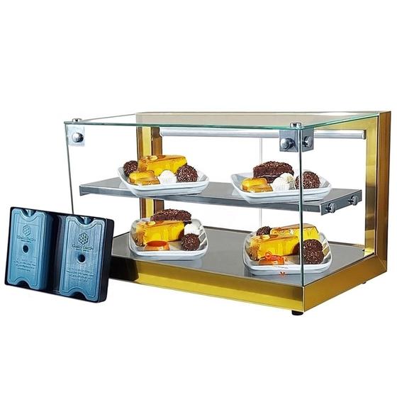 Imagem de B-VFD62 Vitrine fria Beta 62cm Dourada Dupla - Com 12 Gelo-X - Bivolt - Omega