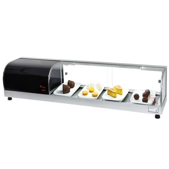 Imagem de B-VFRD1350 - Beta Vitrine Refrigerada para doces 1,35m Prata - 127V - Omega - Comercial