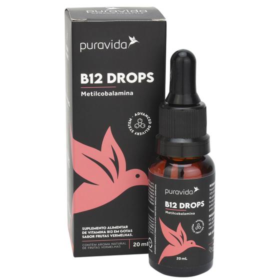 B12 Drops Metilcobalamina Biodisponível Em Gotas Puravida 20ml Pura Vida Baú de Ferramentas