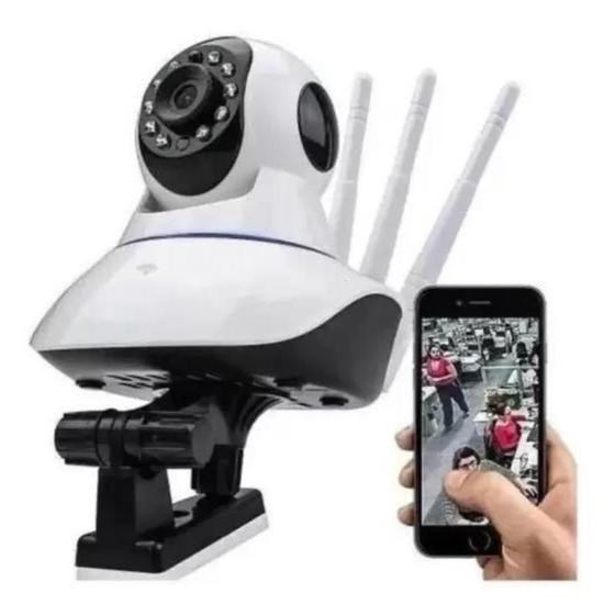 Imagem de Baba Eletronica Camera Ip Wifi Sd Visao Noturna 3 Antenas