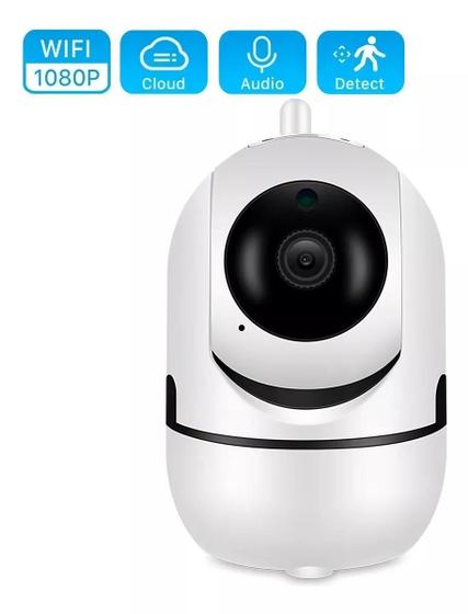 Imagem de Babá Eletrônica Câmera Wifi Sem Fio Visão Noturna 360º Nfe