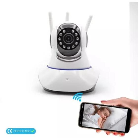 Imagem de Baba Eletronica Camera Wifi Sem Fio Visão Noturna Microfone Voltagem 110v/220v