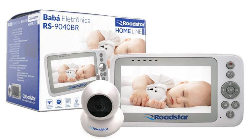 Baba eletrônica com câmera visão noturna tela 4,3'' colorida monitora ...