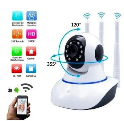 Imagem de Babá Eletrônica Robozinho Wireless 360º Hd, Proteção