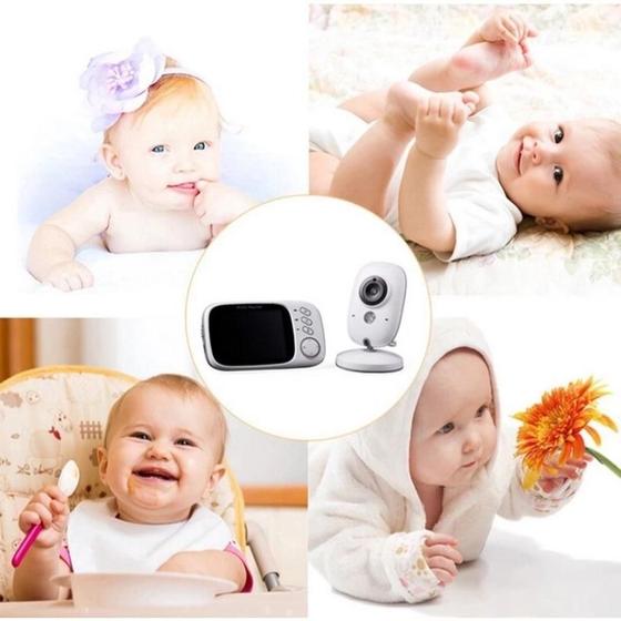 Imagem de Babá Eletrônica Sem Fio 3.2" com Visão Noturna e Sensor de Movimento