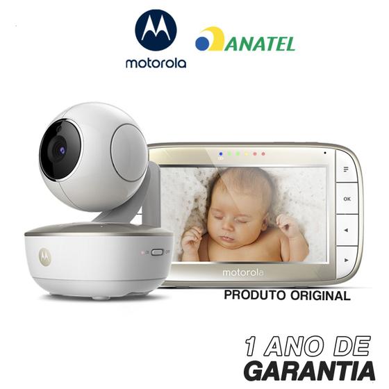 Imagem de Babá Eletrônica Wi-Fi Motorola VM 855 Connect, Tela 5” Visão Noturna, Zoom 2x, Função Ninar