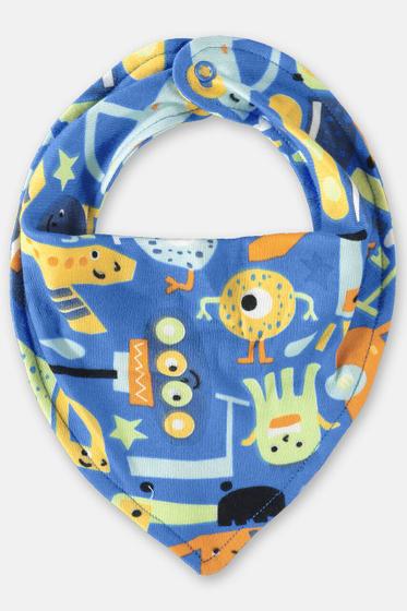 Imagem de Babador bandana dupla face em suedine para bebê menino (azul) up baby