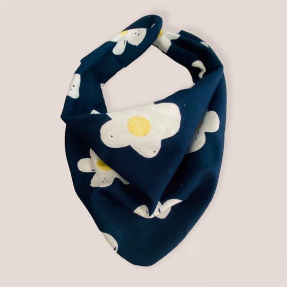 Imagem de Babador Bebe Menina ou Menino 100% algodão Florido Azul