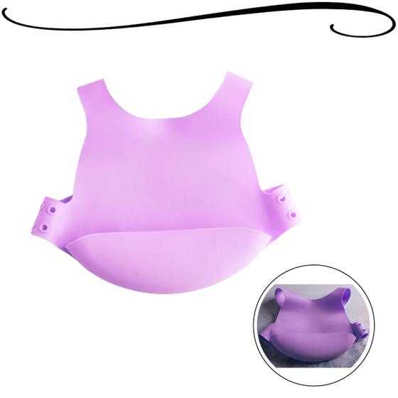 Imagem de Babador de Silicone Infantil Para Bebê com Bolso e Cinta Comida Papinha