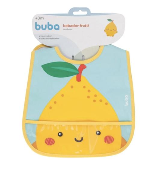 Imagem de Babador Impermeável com Bolso Buba Frutti - Limão