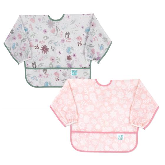Imagem de Babadores Bug Bumkins com Mangas para Bebês (6-24 Meses) - Pacote com 2