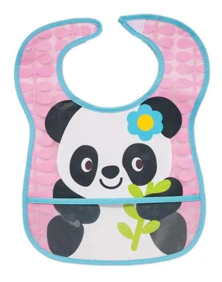 Imagem de Babadores Com Bolso Panda Menina -BUBA