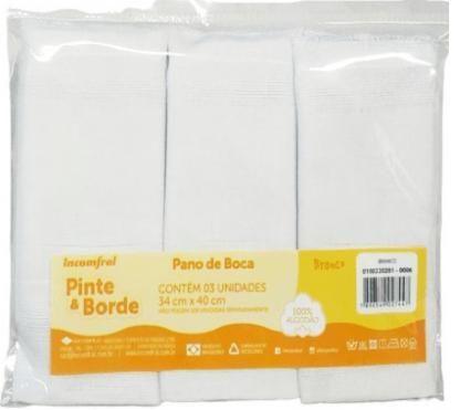 Imagem de Babete pinte e borde - 32x32 cm - 3 unidades  1730 - minasrey 