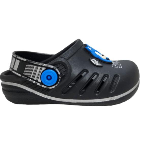 Imagem de Babuche Grendene Sonic Speed Infantil Preto Prata Azul