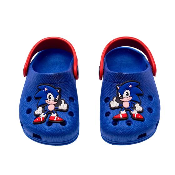 Imagem de Babuche Infantil Menino Croks infantil Menino Sonic Azul