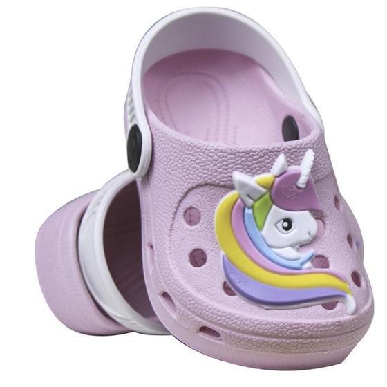 Imagem de babuche unicórnio sandália infantil lilás para o seu dia a dia