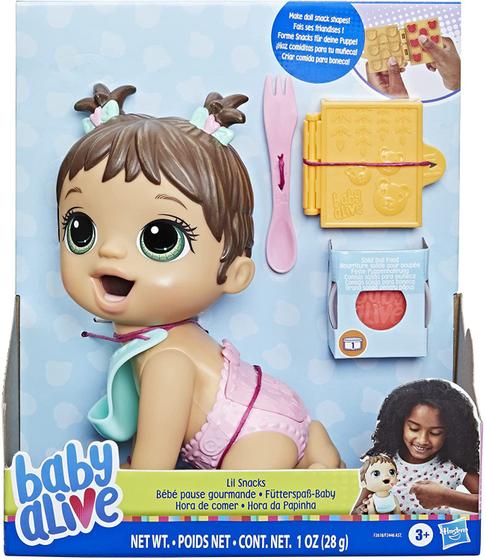 Imagem de Baby Alive Hora da Papinha Lil Snacks Morena - Hasbro F2618