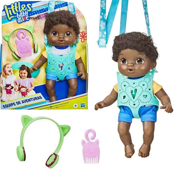 Baby Alive Littles Boneco Menino Negro Equipe de Aventuras Hasbro
