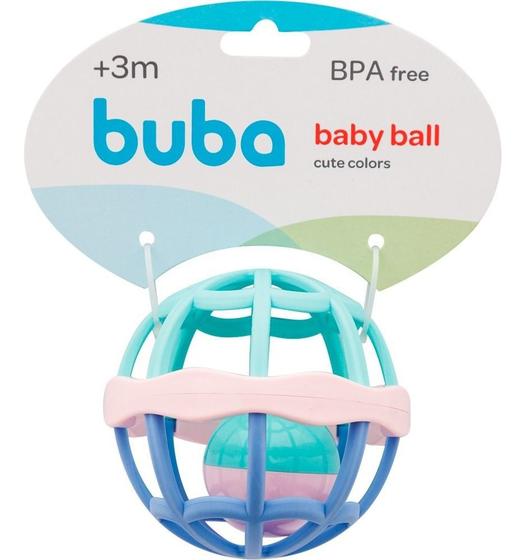 Imagem de Baby Ball Cute Colors Com Chocalho Brinquedo Bebe Sensorial